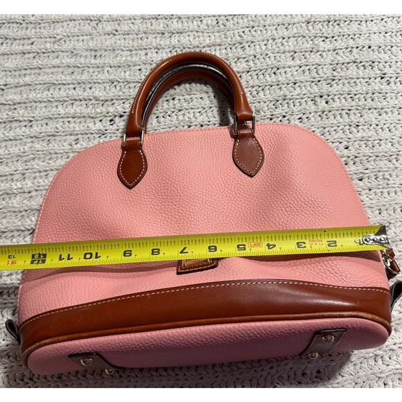 Dooney & Bourke Zip Zip Satchel Pebble Grain Leather Purse Pink MSRP $308 - Picture 3 of 16